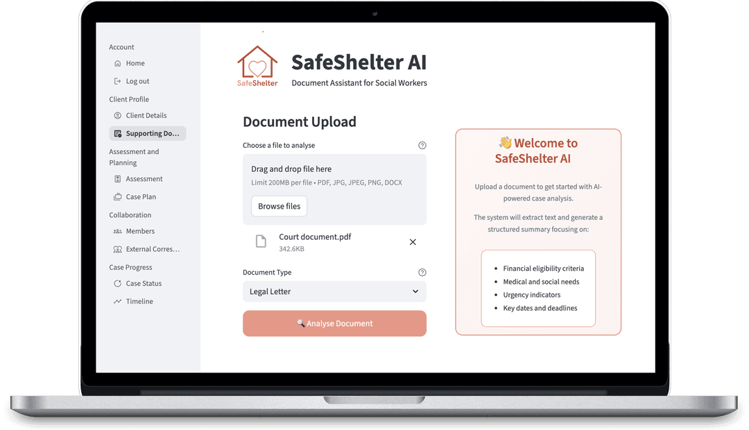 SafeShelter - Fast shelter decisions via AI
